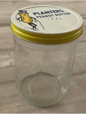 Vintage Planters Peanut Butter Jar Metal Lid